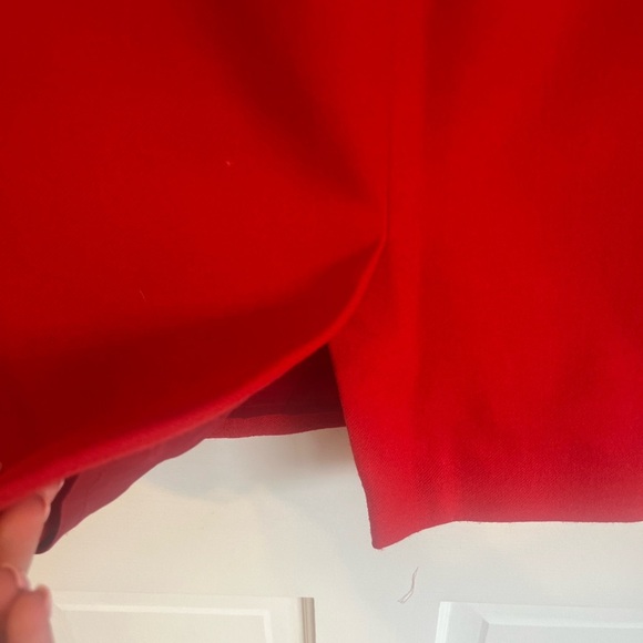 J. Crew No. 2 Pencil Skirt Red 100% Wool Knee Length SZ 4 Timeless Preppy - Picture 4 of 11